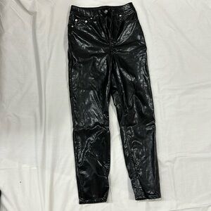 H&M divided women leather like pants size 4